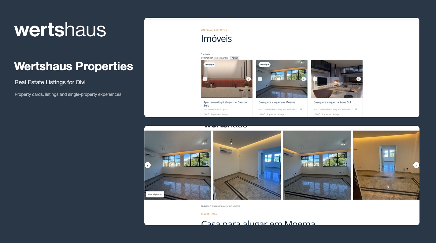 Wertshaus Properties listing and single-property experience
